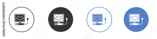 Ultrasonography icon for web design. pixel perfect flat icons