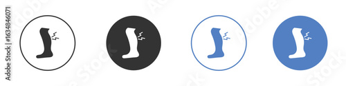 Shin pain icon for web design. pixel perfect flat icons