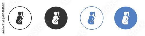 Pregnant woman icon for web design. pixel perfect flat icons