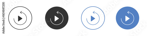 Playback icon for web design. pixel perfect flat icons