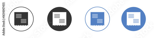 Paper receipt icon for web design. pixel perfect flat icons