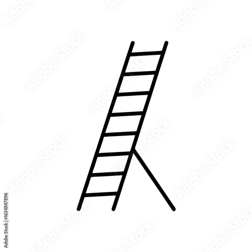 ladder leaning icon vector