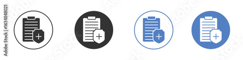 Medical insurance icon for web design. pixel perfect flat icons