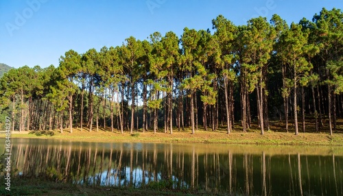 landscape with lake and mountains