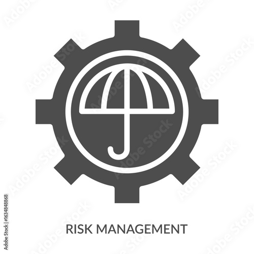 Risk Management Icon Line Style. Design Vector Illustration