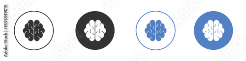 Human brain icon for web design. pixel perfect flat icons