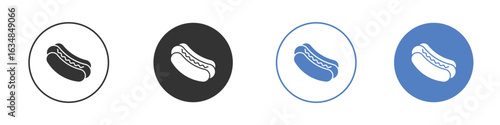 Hot dog icon for web design. pixel perfect flat icons