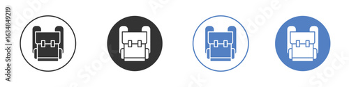 Hiking backpack icon for web design. pixel perfect flat icons