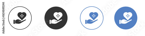 Health insurance icon for web design. pixel perfect flat icons