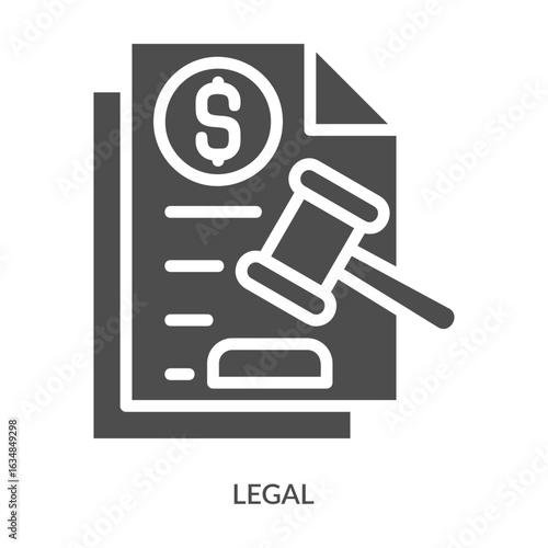 Legal Icon Line Style. Design Vector Illustration