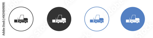 Forklift icon for web design. pixel perfect flat icons