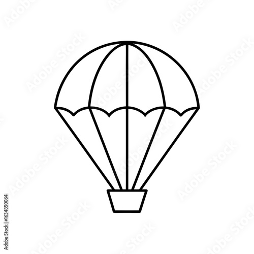 parachute icon vector