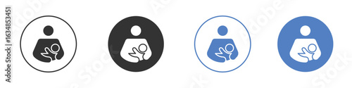 Breastfeeding icon for web design. pixel perfect flat icons