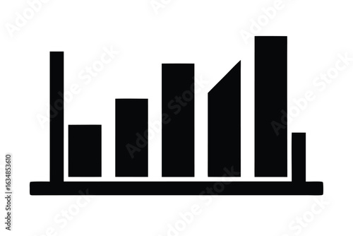 bar chart  choosing based on data   vector icon i