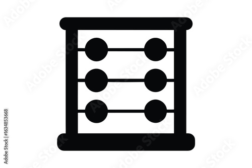 abacus  weighing options  vector icon illustratio
