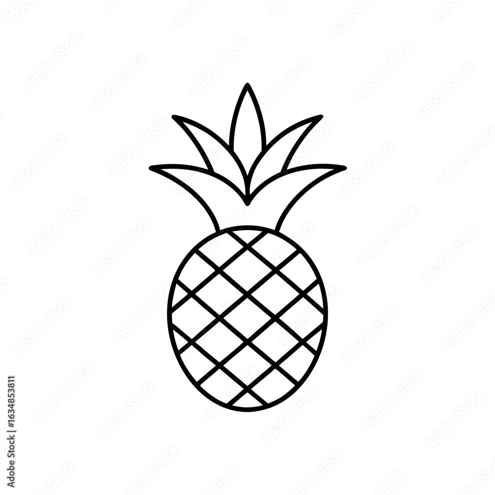 Fototapeta premium pineapple icon vector