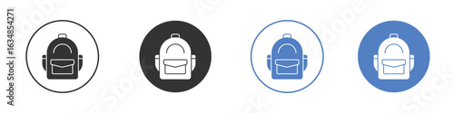 Backpack icon for web design. pixel perfect flat icons