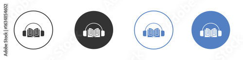 Audio book icon for web design. pixel perfect flat icons