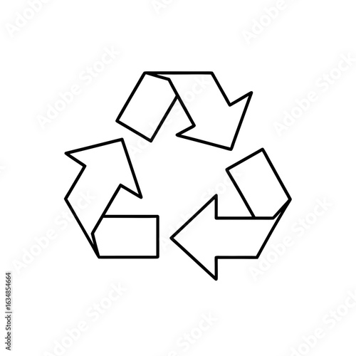recycle symbol icon vector