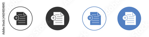 Add document icon for web design. pixel perfect flat icons