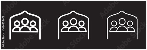 PrRoommates icon thin flat outline style int