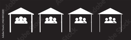 PrRoommates icon thin flat outline style int