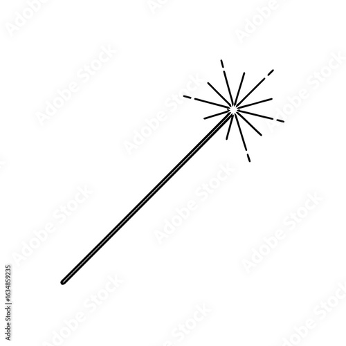sparkler stick icon vector