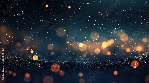 Luminous Golden Dust and Bokeh on a Dark Cosmic Horizon