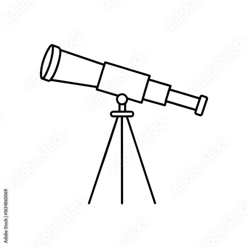 telescope on tripod icon vector