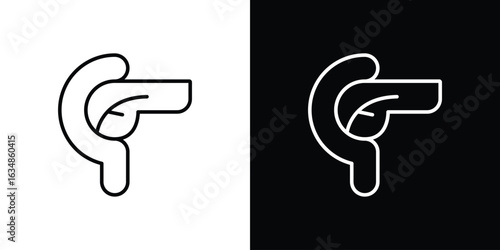 pancreas icon. Editable strokes icons for your design