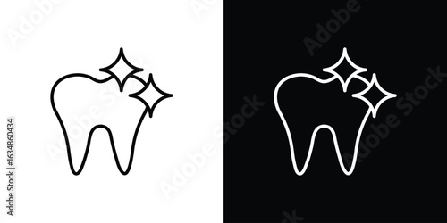 clean tooth icon. Editable strokes icons for your design