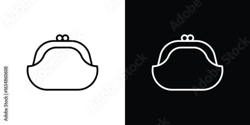 Woman purse icon. Editable strokes icons for your design