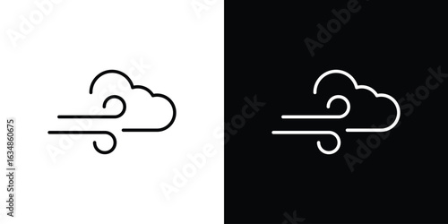 Wind clouds icon. Editable strokes icons for your design