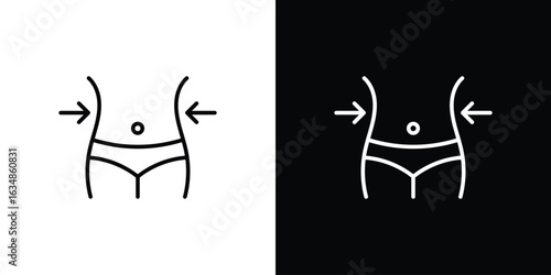 Weight loss icon. Editable strokes icons for your design