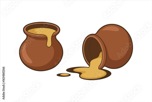 brown clay pot