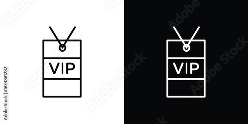 VIP icon. Editable strokes icons for your design