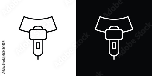 Ultrasound icon. Editable strokes icons for your design