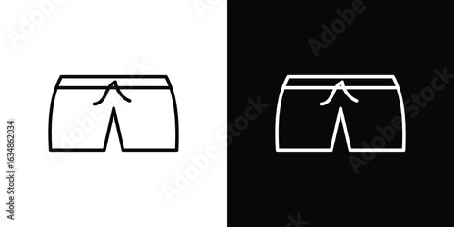 Swim shorts icon. Editable strokes icons for your design
