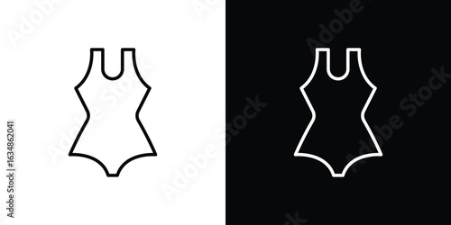 Swimsuit icon. Editable strokes icons for your design
