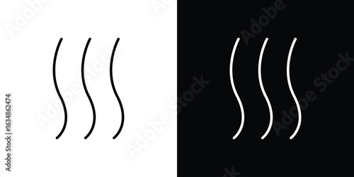 Smoke steam silhouette icon. Editable strokes icons for your design