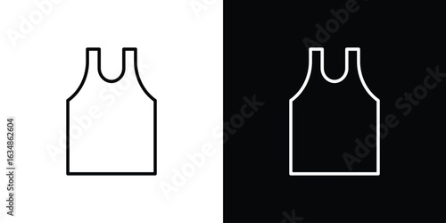 Sleeveless shirt icon. Editable strokes icons for your design