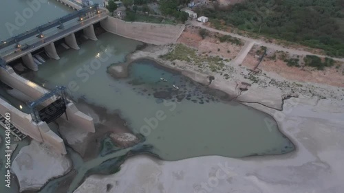 Wallpaper Mural Bridge over river for dam in Hyderabad, Sindh, Pakistan. Torontodigital.ca