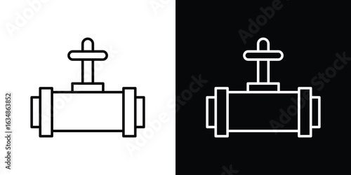 Pipe valve icon. Editable strokes icons for your design