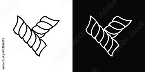 Pasta icon. Editable strokes icons for your design