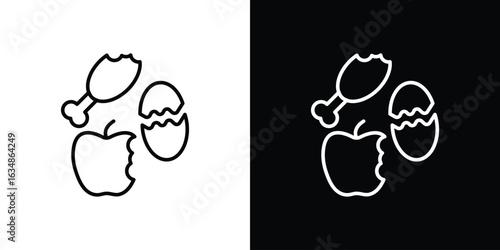 Organic waste icon. Editable strokes icons for your design