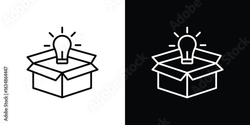 New product icon. Editable strokes icons for your design