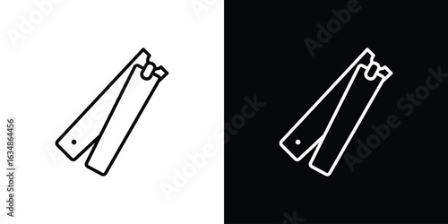 Nail clippers icon. Editable strokes icons for your design