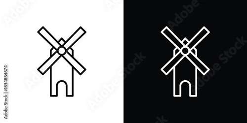 Mill icon. Editable strokes icons for your design