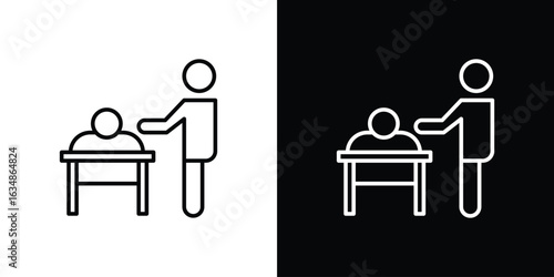 Massage icon. Editable strokes icons for your design