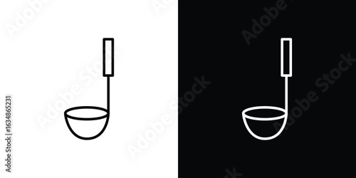 Ladle icon. Editable strokes icons for your design